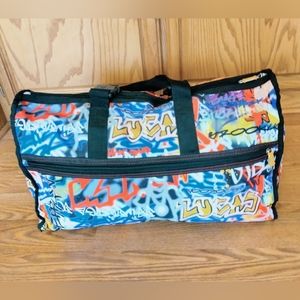 Graffiti Print Duffle/ Skate Bag